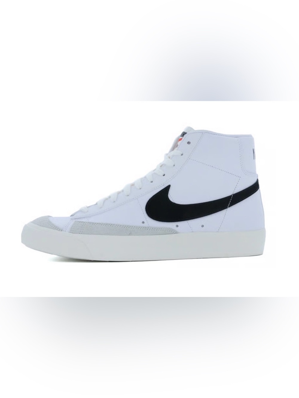 Nike Men’s White High-Top Sneakers with Black Swoosh